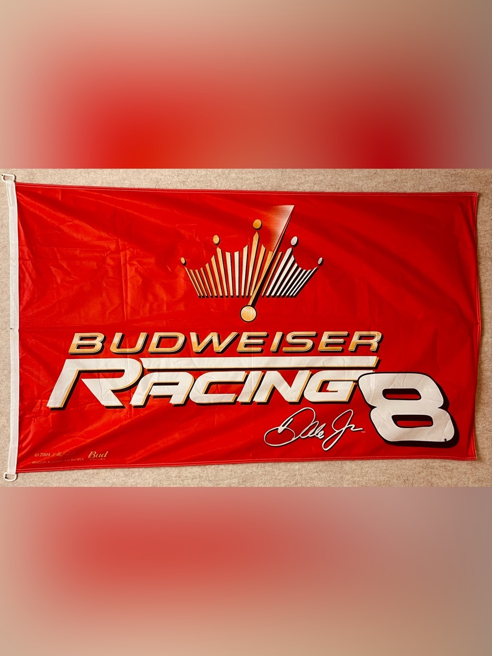 Budweiser Racing Dale Earnhardt Jr #8 Banner Flag for Garage Oversize